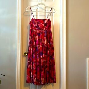 NWT Gilli Arabella tiered floral red magenta maxi dress, MP